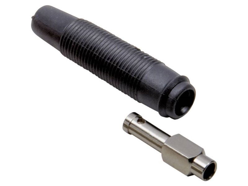 TRU COMPONENTS Laboratorietilslutning Kobling, lige Stift-diameter: 4 mm Sort 1 stk