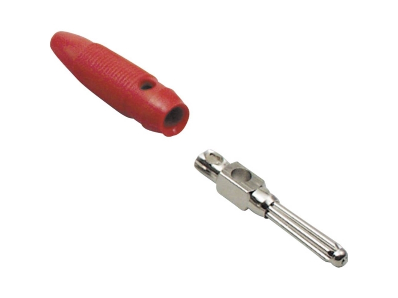Tru Components Bananstik Stik, Lige Stift-Diameter: 4 Mm Rød 1 Stk