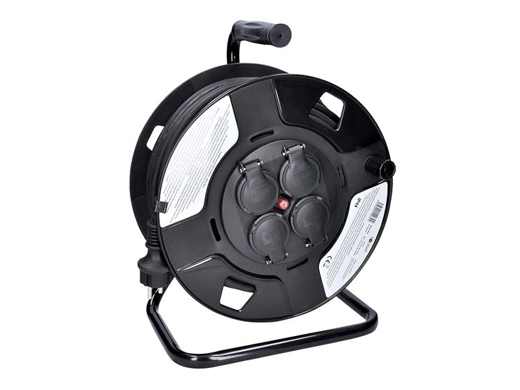 Solight Pb34, Sort, 4 Ac Stikkontakt(Er), Vinklet, 50 M, 1,5 Mm², Ip44