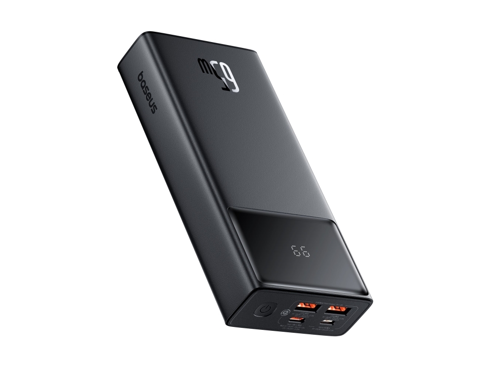 Baseus Star Lord Overseas Edition 20.000 Mah Digital Display Powerbank 65W-Siyah, 20000 Mah, Lithium Polymer (Lipo), Sort