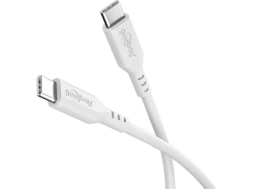 Goobay 77743, 1,5 m, USB C, USB C, USB 2.0, 0,48 Gbit/sek., Hvid
