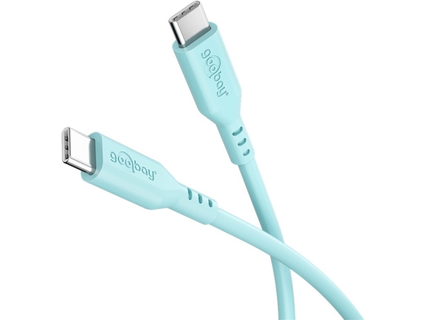 Goobay 77744, 1,5 m, USB C, USB C, USB 2.0, 0,48 Gbit/s, Turkos | Datortillbehör - Kablar & adaptrar - Datakablar | GameStuff