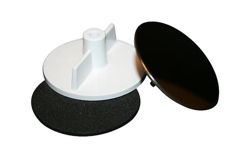 Juvél dækprop i rustfri stål - Dim. Ø43 mm.