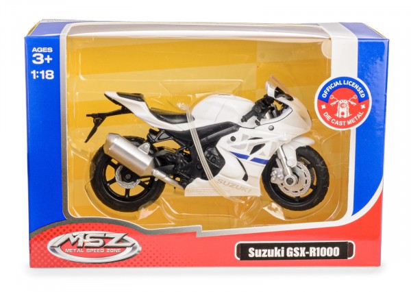 MSZ model 1:18 Suzuki GSX-R1000 hvid 33167