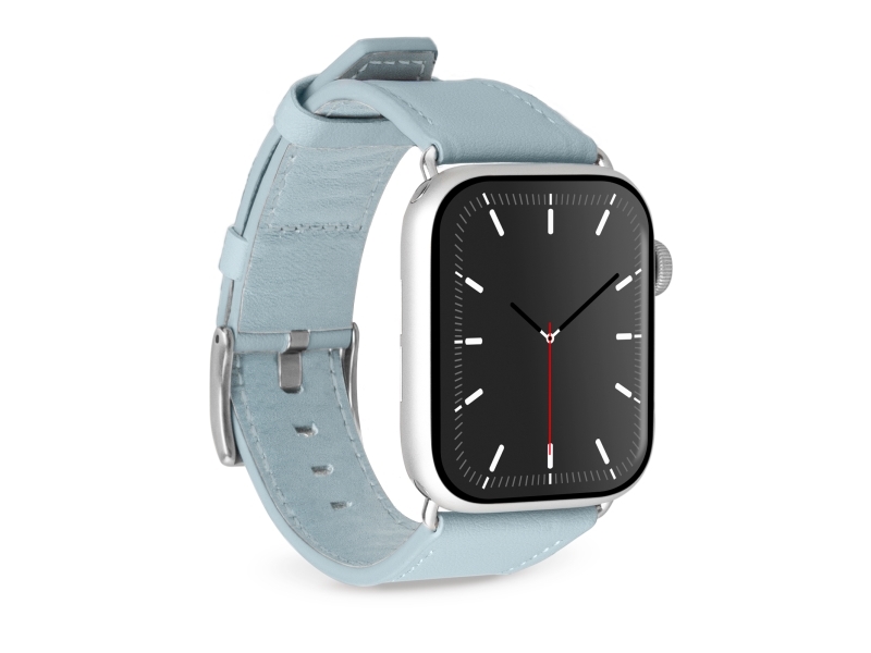 PURO PUAW44ECLASSICLBLUE, Klockarmband, Apple, Apple Watch, Läder, Svart, 250 g | Sport & Träning - Tillbehör - Smartklockor | GameStuff