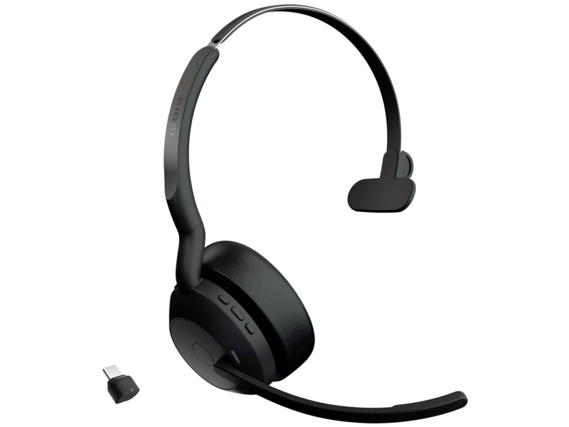 Jabra Evolve2 55, Trådløs, Kontor/Callcenter, 20 - 20000 Hz, 76 G, Headset, Sort