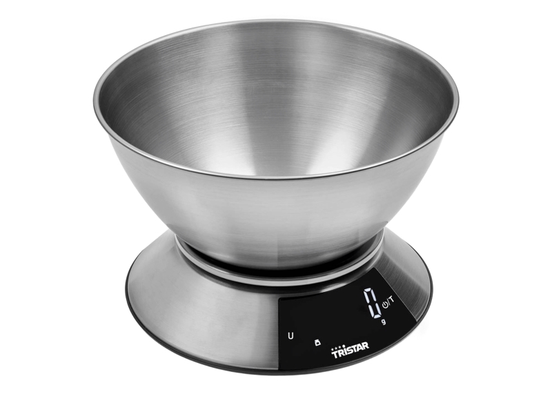 Tristar Kw-2453 Digital Køkkenvægt Med Måleskål (Maks. 5 Kg) Rustfrit Stål (Kw-2453)
