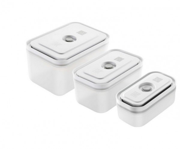 ZWILLING Fresh & Save - Vacuum food storage container set - lukkbar - grå, halvtransparent