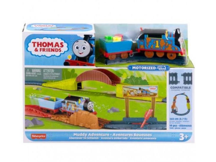 Fisher Price Thomas and Friends Mud Adventure Thomass Set lokomotyvas su pavara + vikšrais | Hobby - Modelljärnväg - Nybörjarsatser | GameStuff