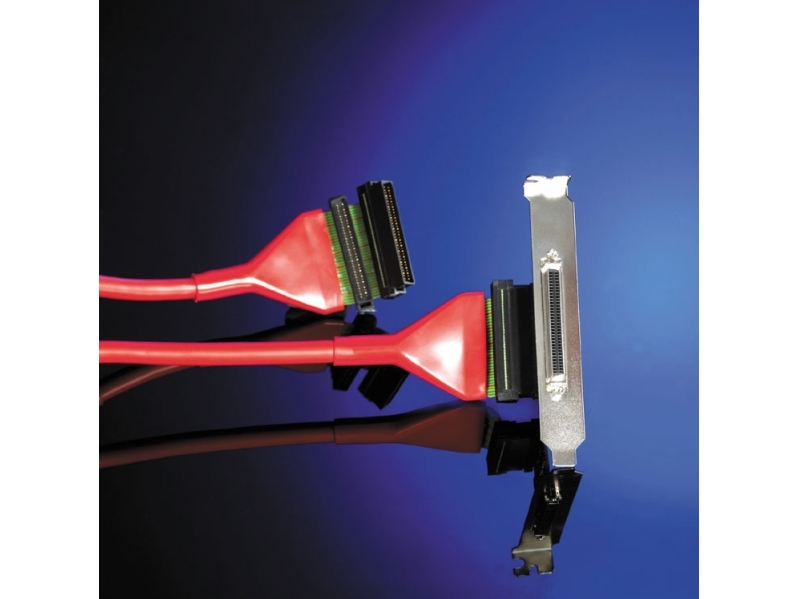 Roline Scsi Lvd Ultra 160 Roundcable, Internal/External, Rød, 1,3 M, 6 X Db68hd M/1 X Db68hd F