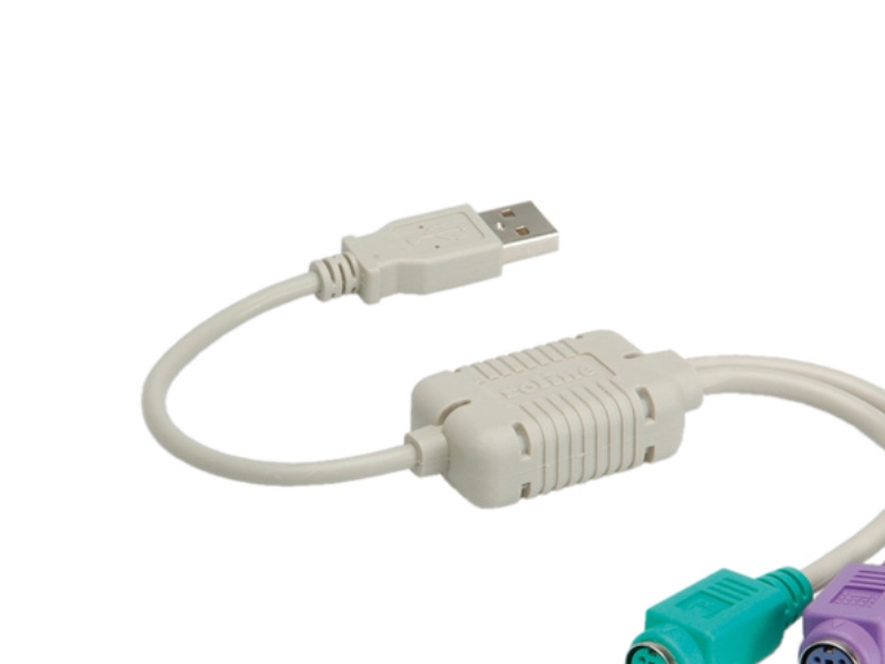 Roline Usb To 2X Ps/2 Adapter Cable, Grå