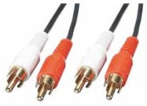 Lindy 35476, 2 X Rca, Hanstik, 2 X Rca, Hanstik, 20 M, Sort
