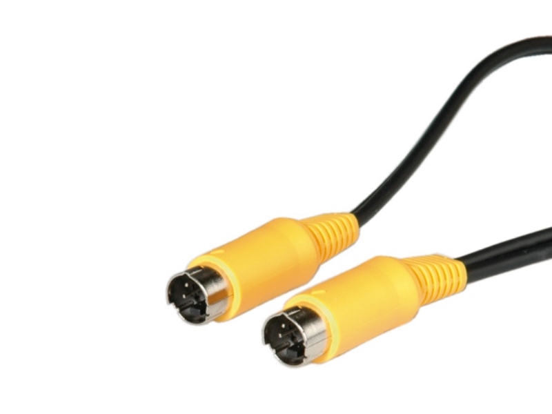 Roline S-Video Cable, 3 M, S-Video (4-Pin), S-Video (4-Pin), Hanstik, Hanstik, Sort, Gul