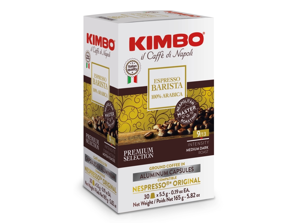 Kimbo Espresso Barista 100% Arabica, Kaffeekapsel, Espresso, 5,5 G, Mittel-Dunkle Röstung, Nespresso, 30 Stück