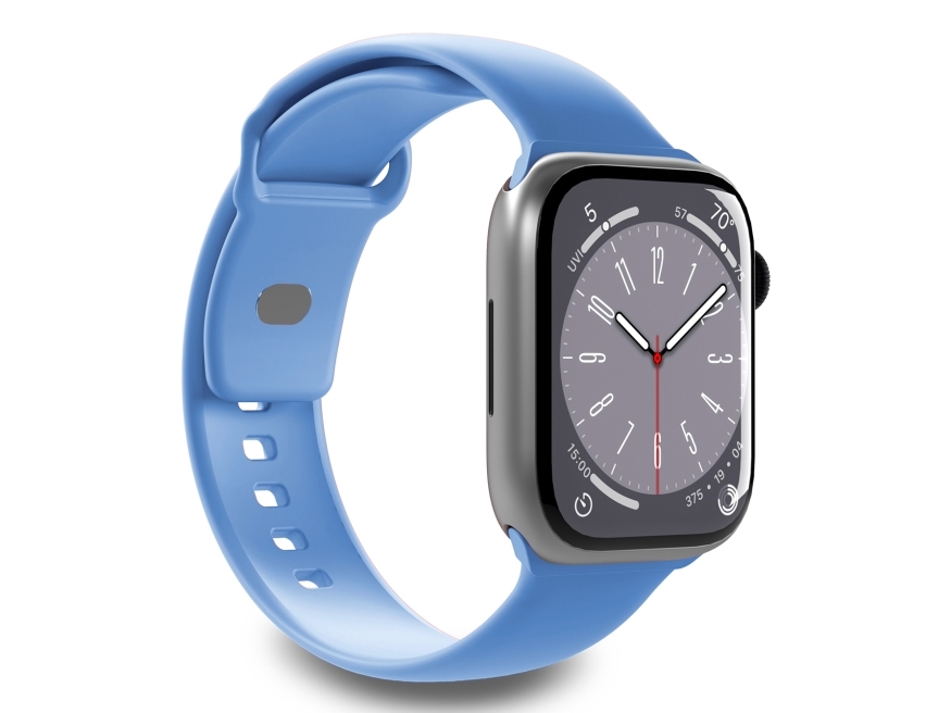 PURO ICON, Klockarmband, Apple, Apple Watch 42-44-45-49 mm, Silikon, Metall, S/M/L | Sport & Träning - Tillbehör - Smartklockor | GameStuff