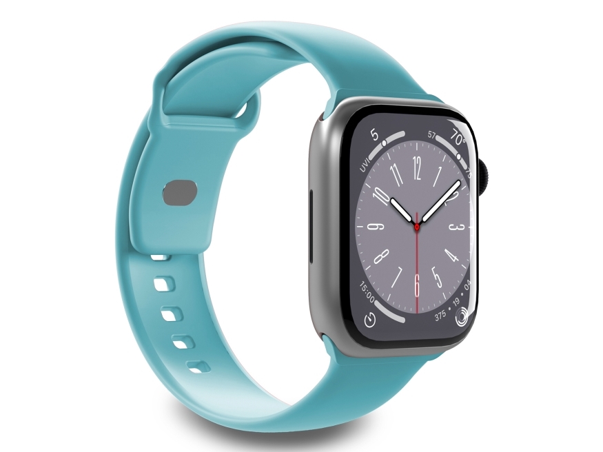 PURO ICON, Klockarmband, Apple, Watch 42-44-45-49mm, Silikon, Metall, S/M, M/L | Sport & Träning - Tillbehör - Smartklockor | GameStuff