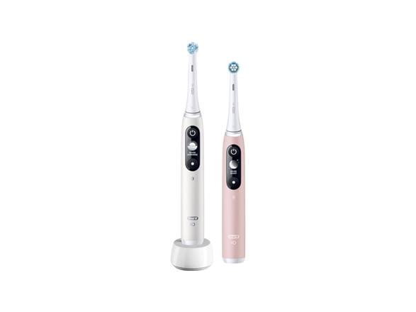 Oral-B Io Series 6 Duo Hvid/Lyserød 2 Stk. Elektrisk Tandbørste