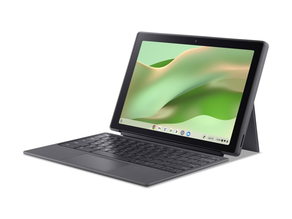Acer Chromebook Tab 311 D723N - Med aftageligt tastatur - Kompanio 520 - Chrome OS - Mali-G52 2EE MC2 - 8 GB RAM - 128 GB eMMC - 10.95 IPS berøringsskærm 1920 x 1200 - Wi-Fi 6, Bluetooth - sort, sølv - kbd: Nordisk