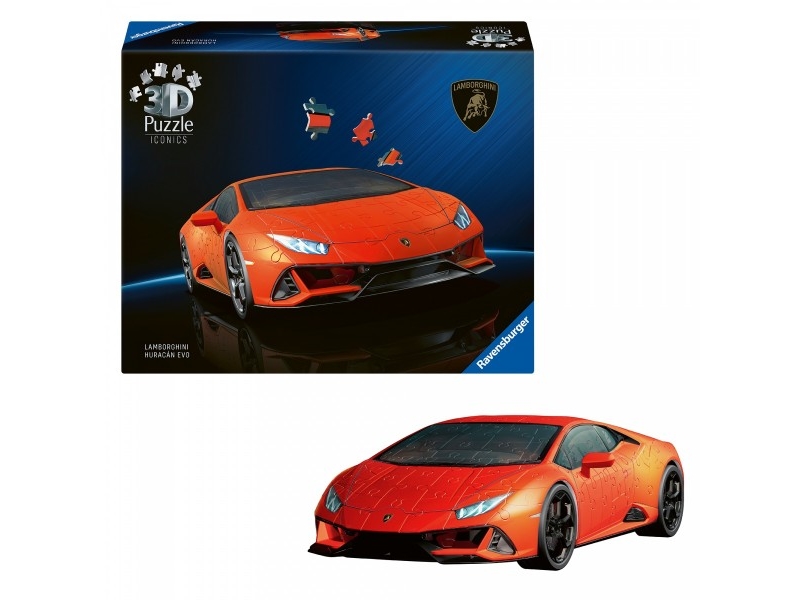 3D Lambo Huracan Evo Cranberry Puzzle