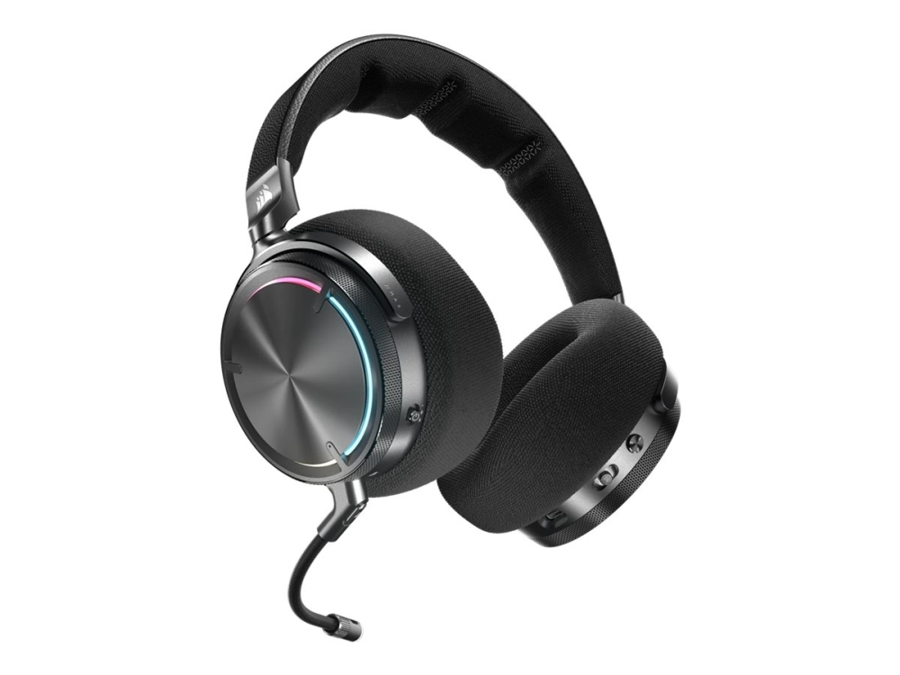 CORSAIR Gaming VIRTUOSO MAX WIRELESS - Headset - fuld størrelse - Bluetooth/2,4 GHz radiofrekvens - trådløs, kablet - aktiv støjfjerning - kulsort