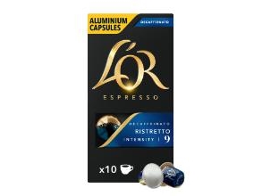 Kaffekapslar L'OR Lungo Ristretto Decaf 10 kapslar/fp, styrka 9,10 st x 10 st/f&ouml;rp.