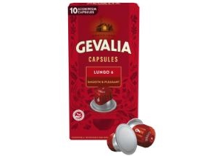 Kaffekapsel GEVALIA Lungo 10 kaps/pk Styrke 6,10 pk x 10 stk/krt | Rengöring - Rengöringsprodukter - Rengöringsmaskiner - Utrustning - Skrapor & Kvastar | GameStuff