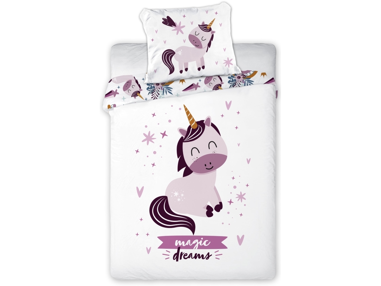Baby Magisk Unicorn Junior Sengetøj 100X135 Cm - 100 Procent Bomuld