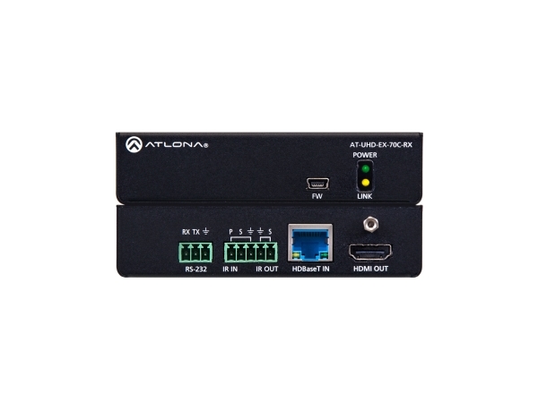 Atlona AT-UHD-EX-70C-RX - Video/audio/infrarød/seriel forlænger - HDMI - op til 70 m