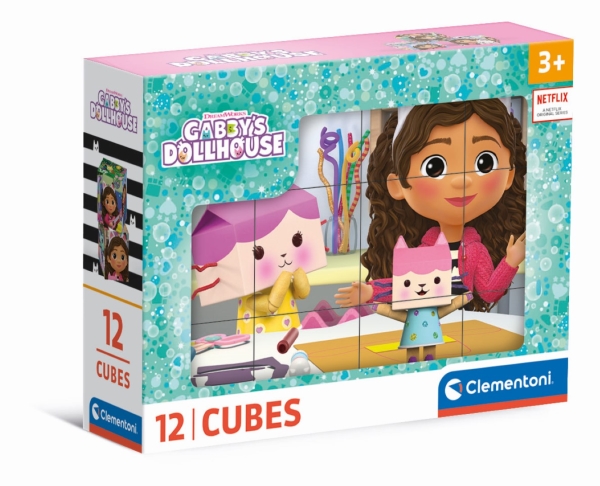Gabbys Dukkehus Puslespil - 12 Kuber - Clementoni