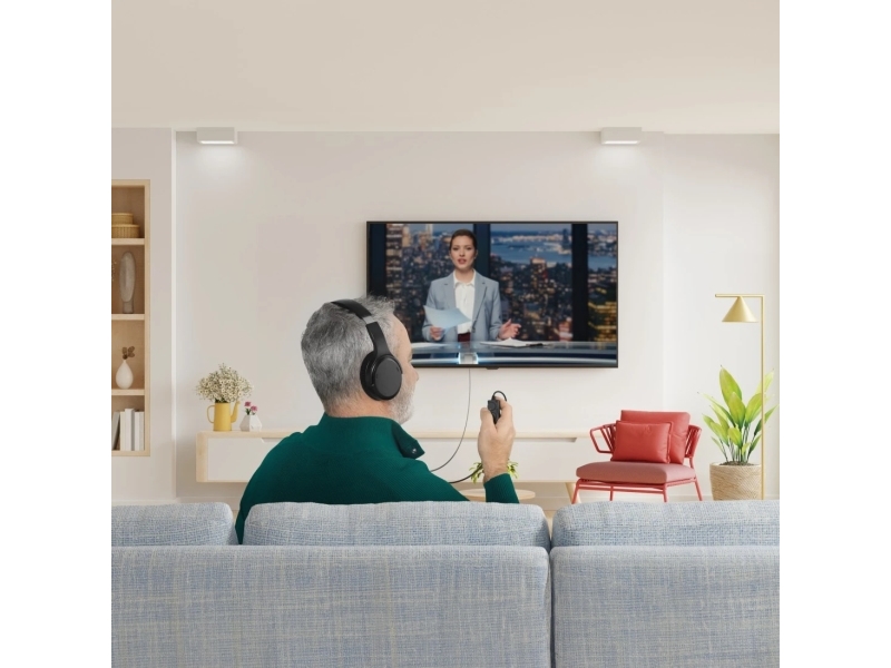 Hama 00221846, Ledningsført, Tv, 20 - 20000 Hz, Hovedtelefoner, Sort