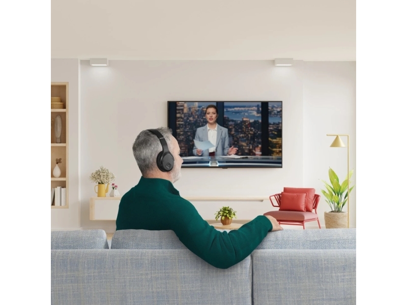 Hama 00221847, Kabel & Trådløs, Tv, Hovedtelefoner, Sort