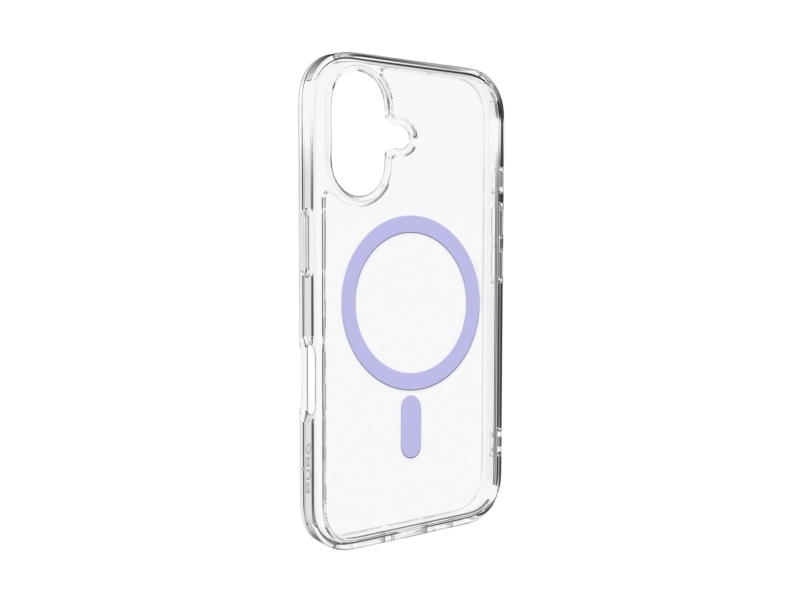 Puro Lite Mag Tpu+Pc Cover Kompatibelt Med Magsafe Til Iphone 17 - Transparent Med Pink Ring