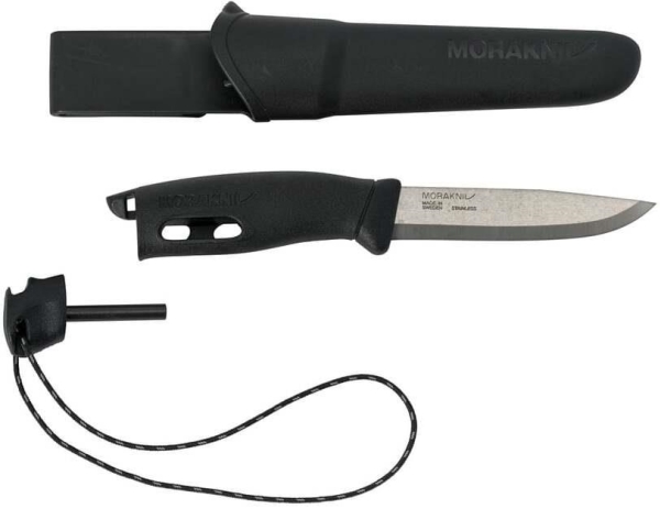 Morakniv Companion Spark, Camper/scout, Drop point, Rostfritt st&aring;l, Svart, 1 verktyg, 22,3 cm