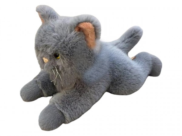 Madej Maskottchen Große Graue Katze 45 Cm Kuscheltier