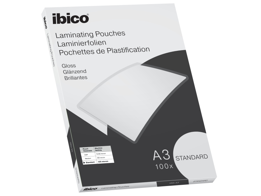 Ibico Basics Standard A3 Lamineringslommer Glasklar