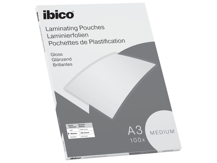 Ibico Basics Medium A3 Lamineringslommer Glasklar