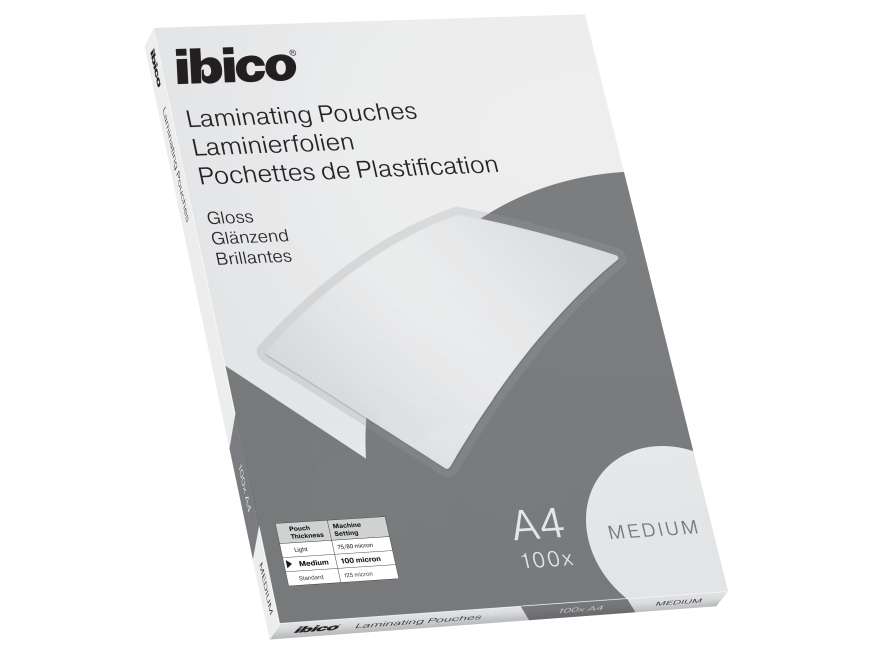 Ibico Basics Medium A4 Lamineringslommer Glasklar