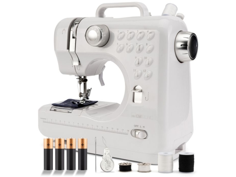 Clatronic NM 3795, Vit, Halvautomatisk symaskin, Sy, Knappar, Handtag, Rotations-, Elektrisk, 7,2 W | Baby & barn - Sömnad, stickning & virkning - Symaskiner | GameStuff