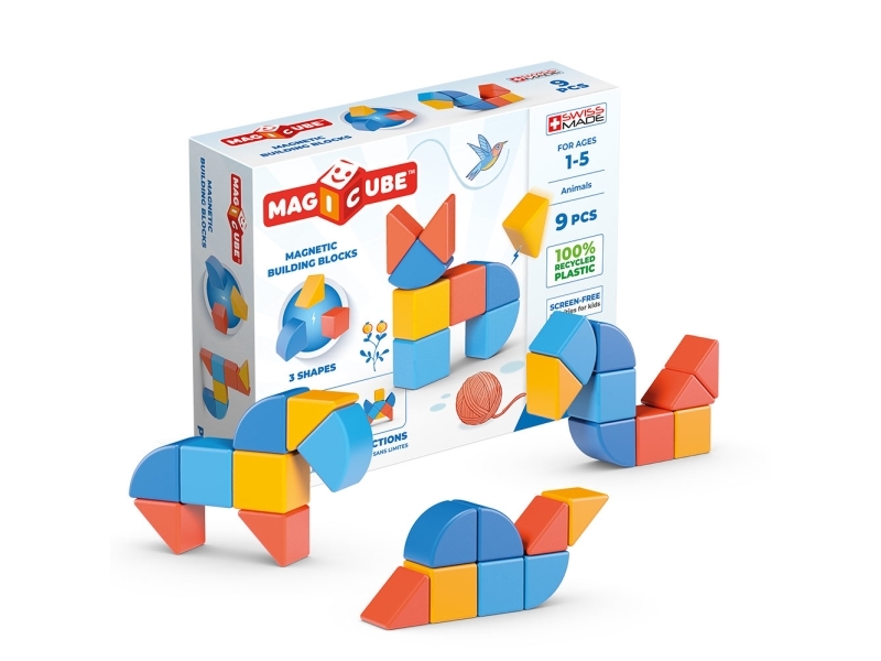 Geomag MagiCube Shapes Recycled Animals, 1 År, 9 styck, Plast | Andra leksaksmärken - F-M - Geomag | GameStuff