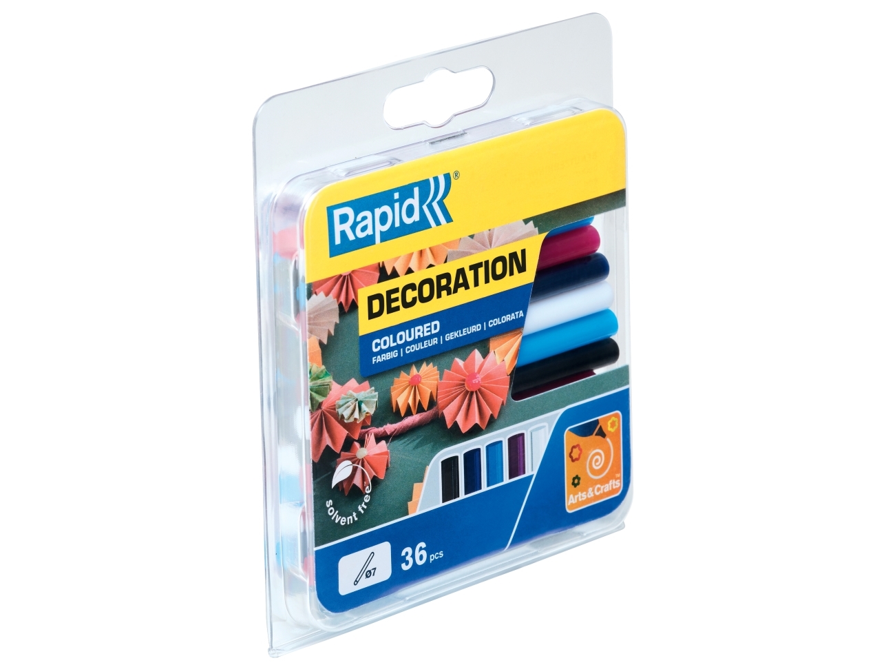 Rapid 7 mm Limstavar - Färgad, 36 styck, Blåsa, 130 g, 119 mm, 135 mm, 22 mm | Kontorsmaterial - Lim - Övriga | GameStuff