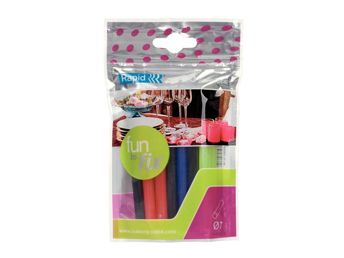 Rapid Fun to Fix 7 mm färgade limstavar | Kontorsmaterial - Lim - Övriga | GameStuff