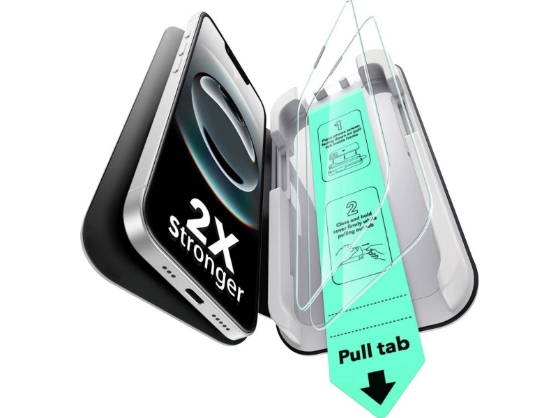 Hurtel Esr Ultrafit Hærdet Glas 2-Pak Til Iphone 13 / 13 Pro / 14 / 16E / 17E