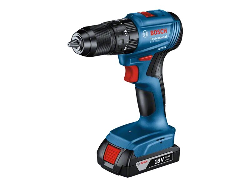 Bosch GSB 185-Li Professional - Slagborrmaskin/skruvdragare - sladdlös 13 mm - 50 N·m - 18 V - SOLO