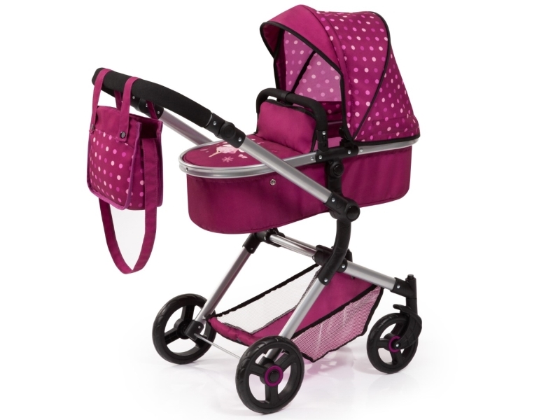 Bayer Design NEO VARIO Kombi Dukkevogn , Mørk pink | Leksaker - Figurer & Dockor - Dockvagnar | GameStuff