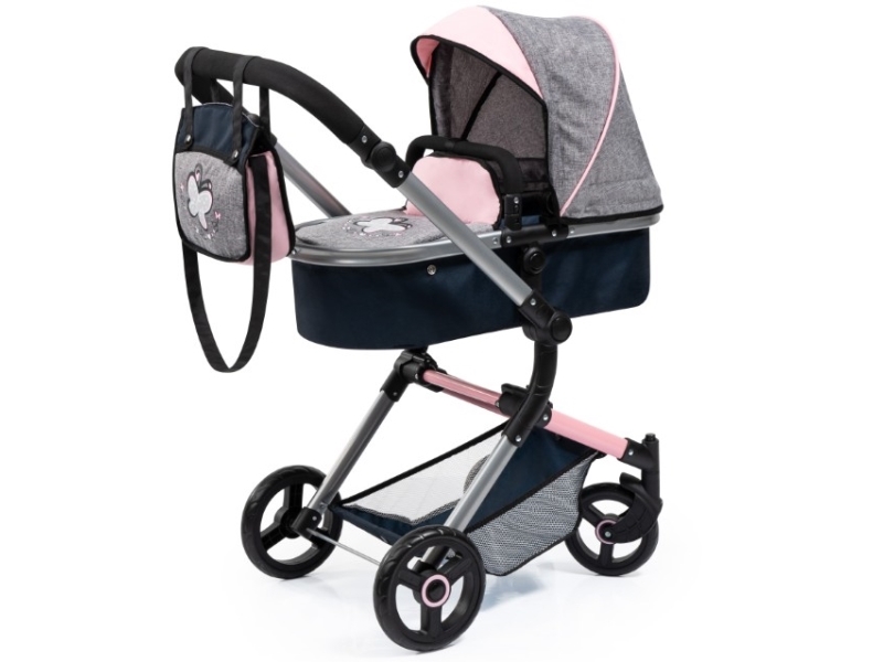Bayer Design NEO VARIO Kombi Dukkevogn , Grå/Pink/Sort | Leksaker - Figurer & Dockor - Dockvagnar | GameStuff