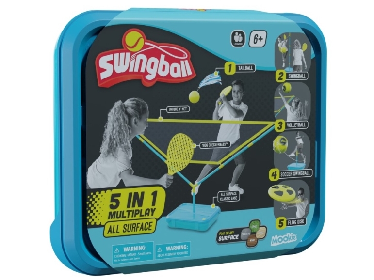 Swingball 5-i-1 Tailball + Stangtennis + Volley + fodbold + Kastedisk