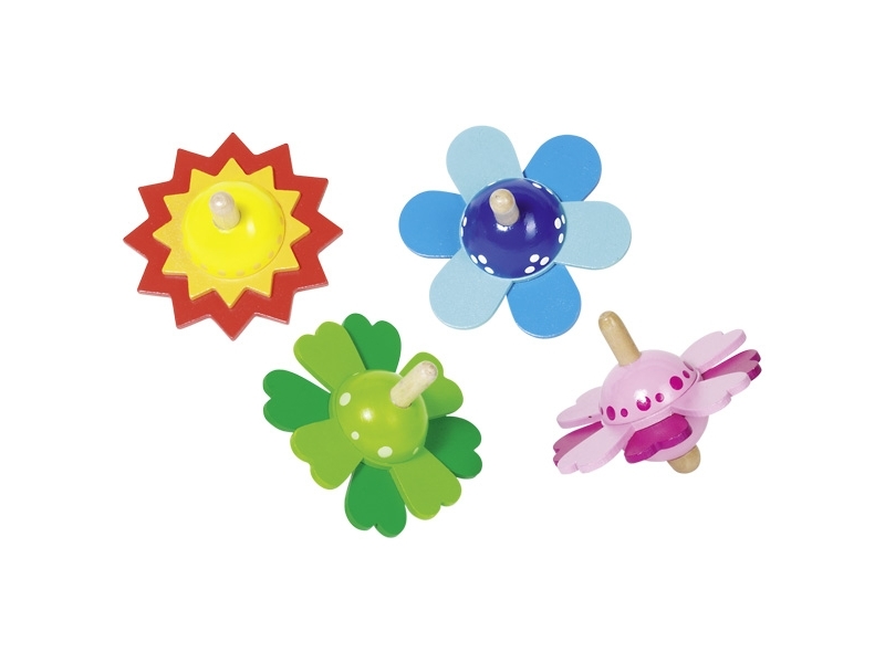 Goki 62954, Windspinner-Set, Mehrfarbig, Blume, Holz, 12 Stück(E)