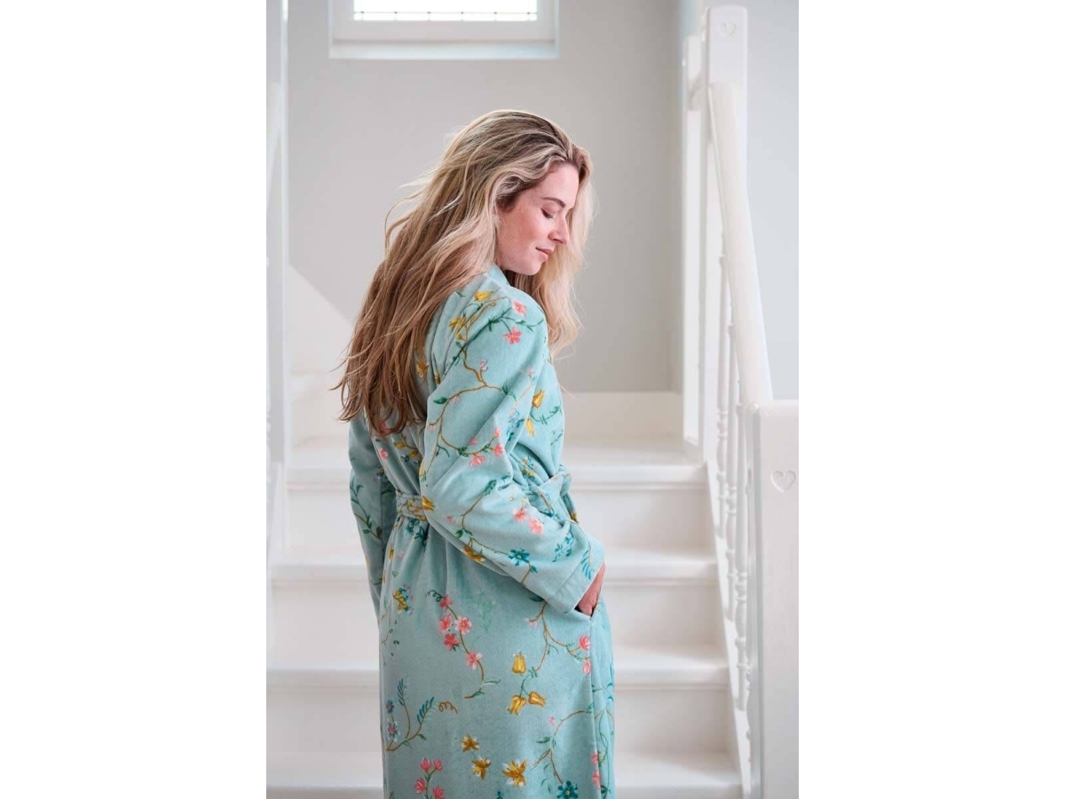 Pip Studio Pip Studio Bathrobe Les Fleurs Blue M
