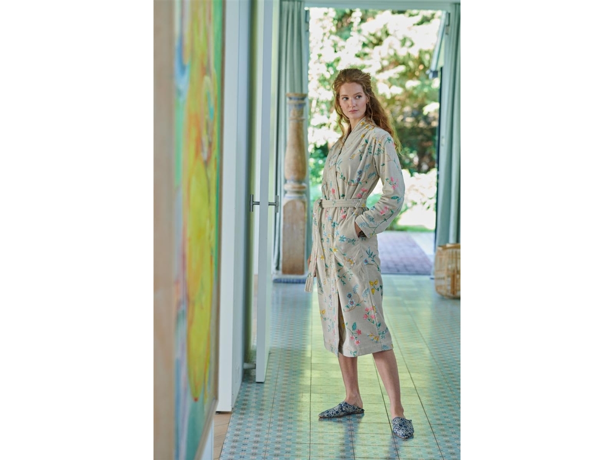 Pip Studio Bathrobe Les Fleurs Khaki L