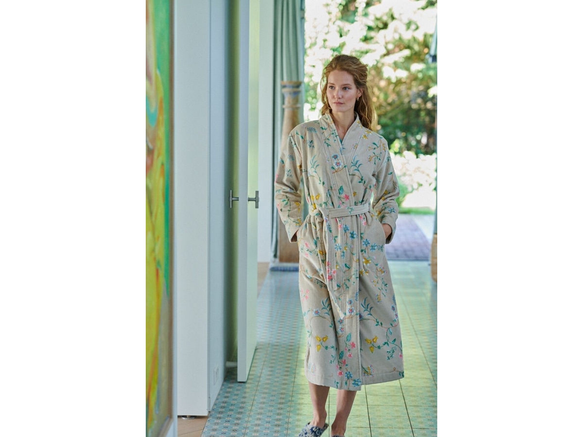 Pip Studio Bathrobe Les Fleurs Khaki L